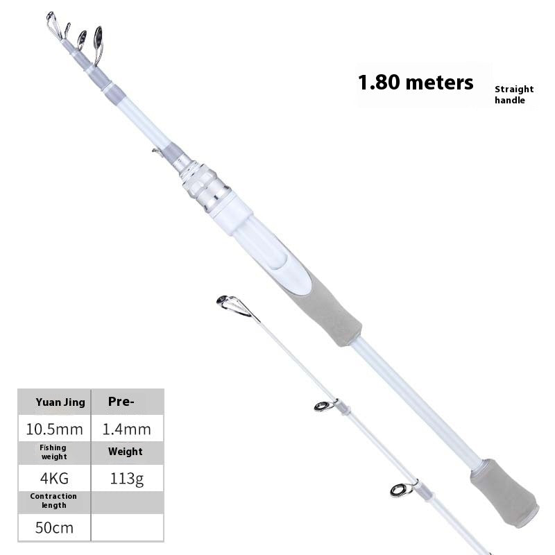 Wholesale Small White Rod Micro Lure Rod 1.68m UL Mouth Rod M Adjustable Long Casting Universal Rod Carbon Fiber Fishing Rod