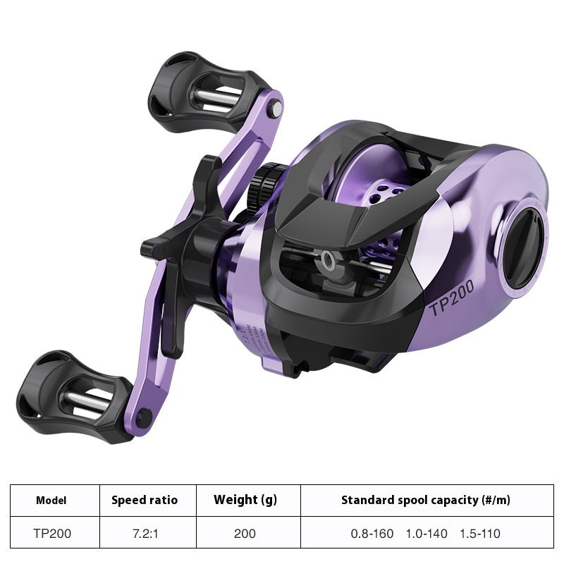 Lure Baitcasting Reel Wholesale 7.2:1 Fishing Reel with Drag Alarm Black Fishing Reel Long Casting Fishing Reel Fishing Line Reel TP