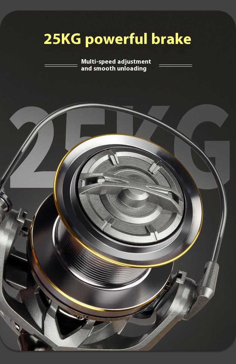 Long Casting Spinning Reel Micro Reel Full Metal Spool Slant Mouth Anchor Fishing Reel Big Fish Giant Fish Fishing Reel Casting Rod Sea Fishing Reel