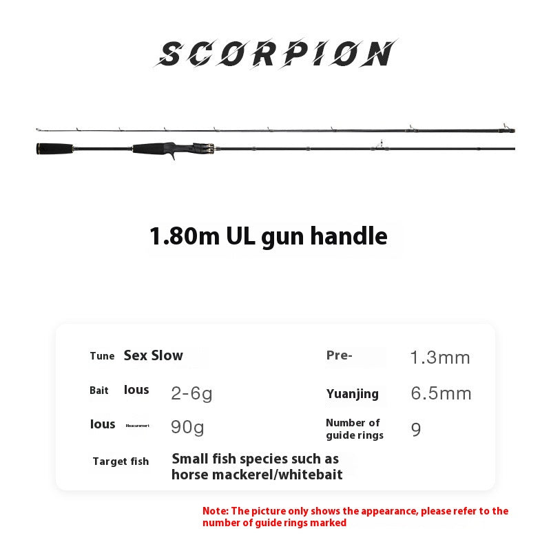 M Tuning Lure Rod Wholesale MH Hardness Lei Qiang Rod Black Rod UL Micro Object Horse Mouth Fishing Rod Long Casting Fishing Rod