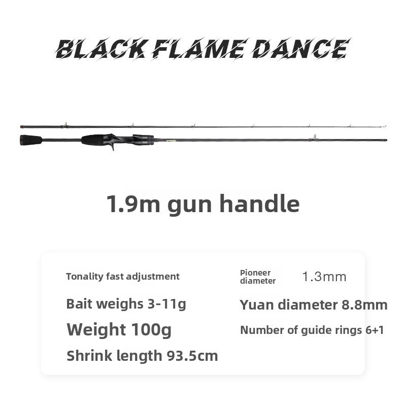 Haodun Full Fuji O-Ring Carbon Micro Lure Rod with Sound Wheel Seat 1.68m UL Fishing Rod Long Casting Fishing Rod
