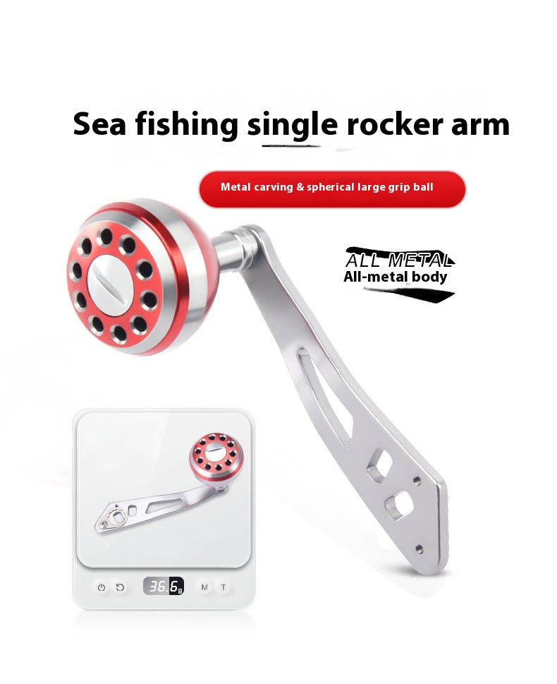 Water Drop Wheel Modified Metal Single Crank Handle Drum Wheel Single Crank Arm Fishing Wheel Spherical Grip Ball 36.6g New Product