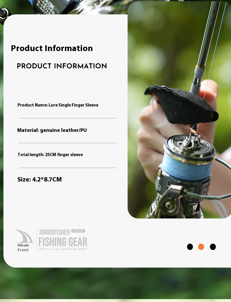 Spinning Wheel Casting Anti-Cut Finger Gloves Genuine Leather Anti-Cut Wear-Resistant Thickened Finger Gloves Wholesale Lure Fishing Gear