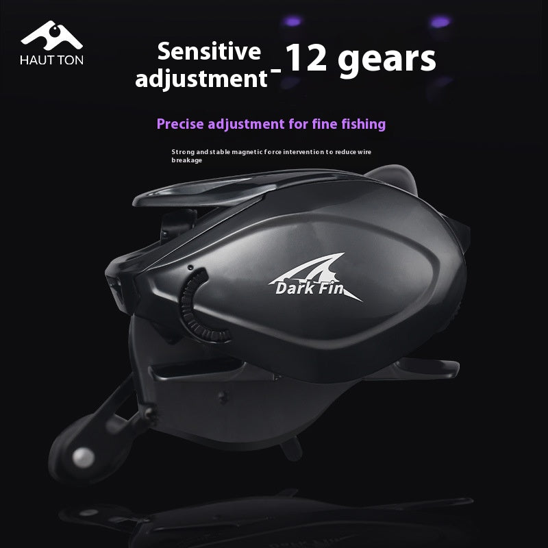 Anti-Explosion Line Long Casting Baitcasting Reel 7.2:1 Gear Ratio with Drag Alarm Fishing Reel Short Shaft Line Cup Fishing Reel