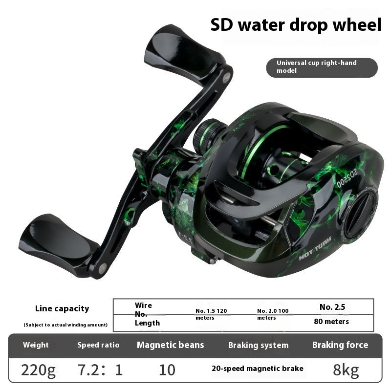 Anti-Explosion Line Water Drop Reel Wholesale Metal Lure Reel Long Casting Fishing Reel Lei Qiang Black Fishing Reel Sea Fishing Reel