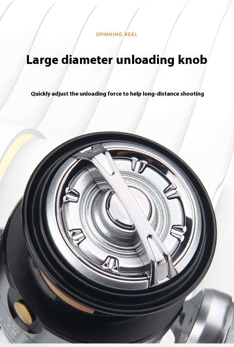 Long Casting Micro Lure Spinning Reel 5.2:1 Fishing Reel Gapless Metal Line Cup Fishing Reel