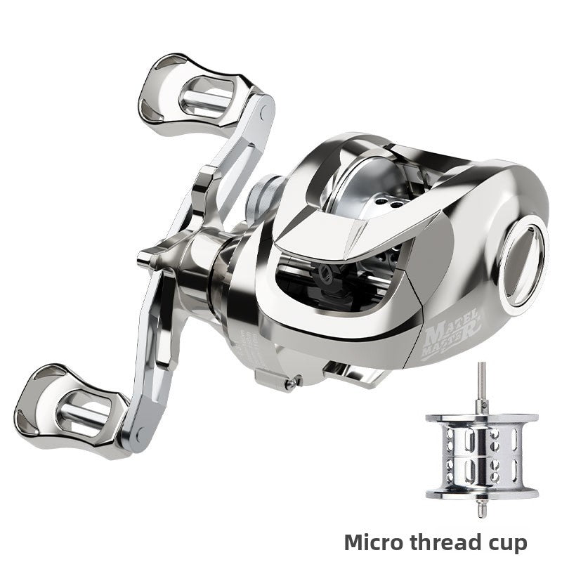 Custom Lure Baitcasting Reel Long Casting Anti-Explosion Line Fishing Reel with Drag Alarm Metal Master