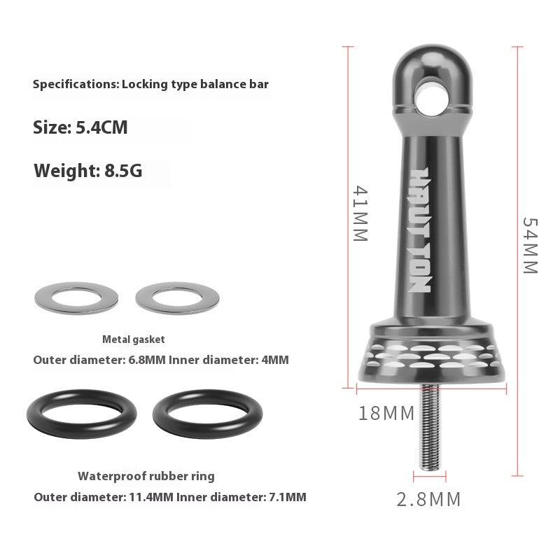 Spinning Wheel Metal Balance Rod Fishing Wheel Anti-Collision Rod Modified Fishing Wheel Rocker Arm Nut Accessories Can Hang Bait