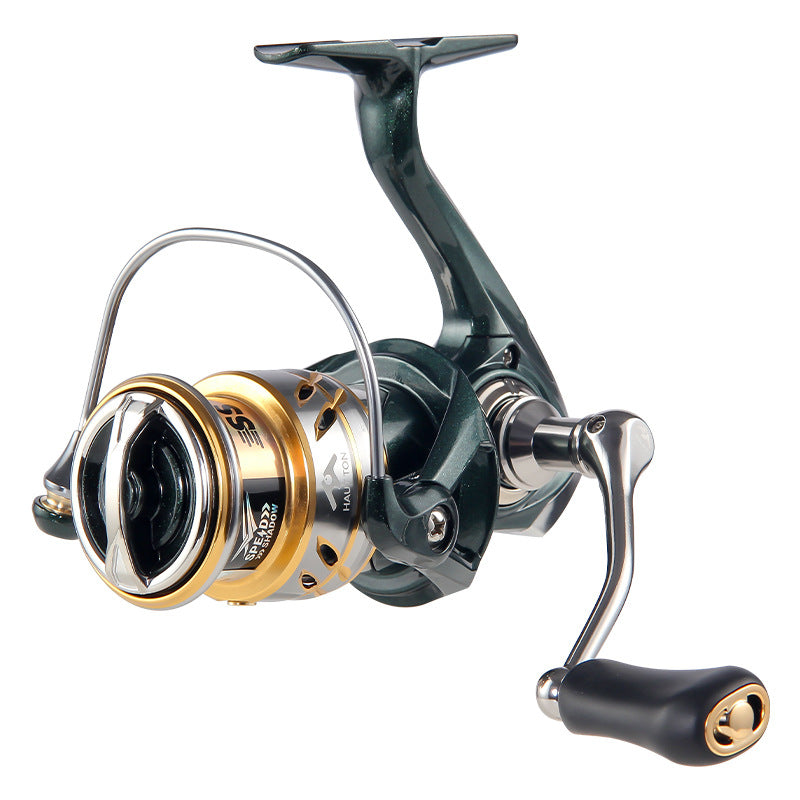 2025 New Micro Fishing Reel Lure Casting Spinning Reel 4+1 Bearings 5.2:1 Horse Mouth White Strip Fish Reel