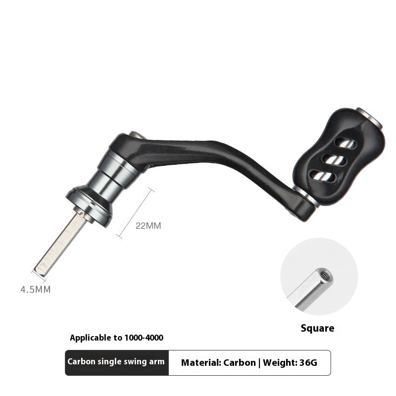 Carbon Spinning Wheel Single Handle Only 32g Four-Corner Double Handle 1000-4000 Model Universal Hexagonal Handle