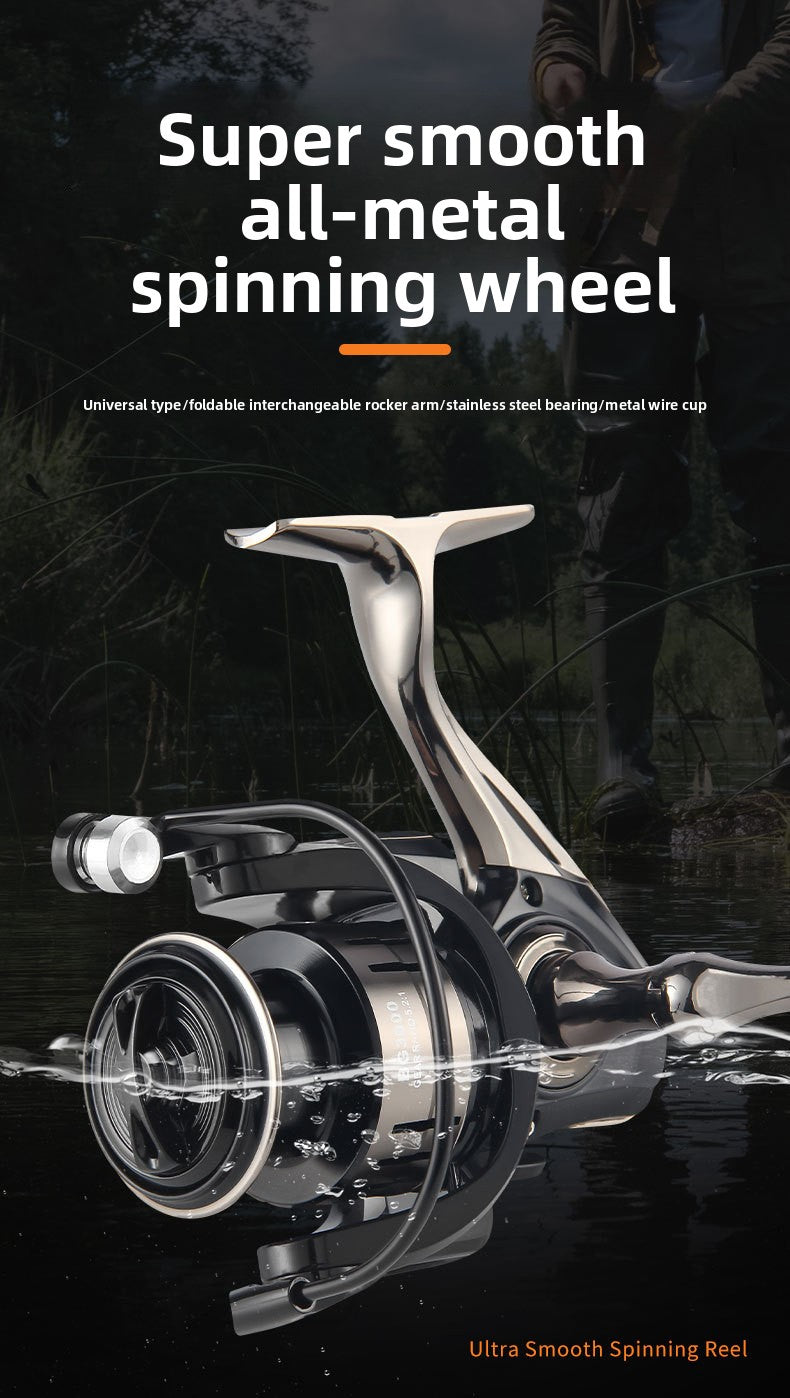 All-metal gapless spinning wheel long-cast sea fishing throwing wheel anti-seawater fishing wheel large object wheel anchor fish wheel BG