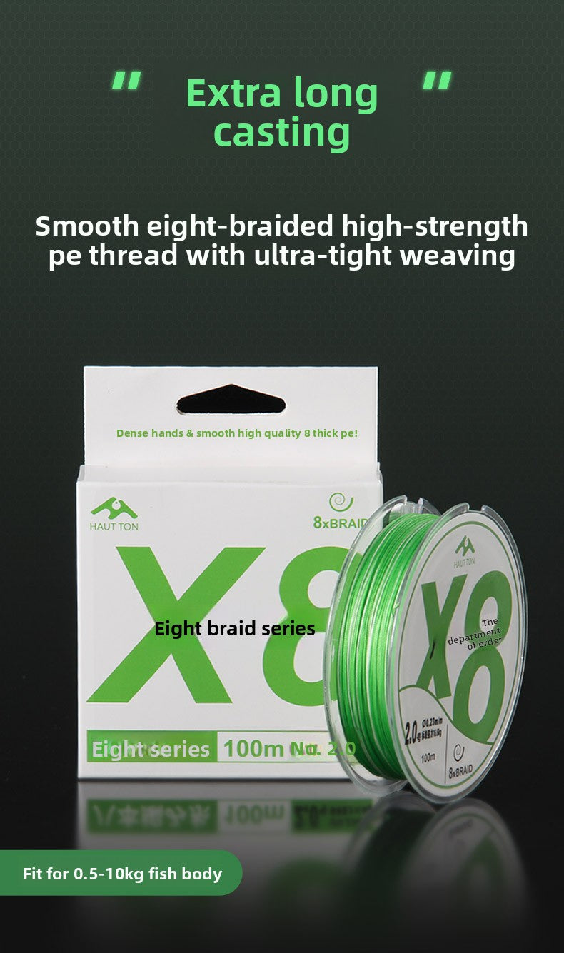 8-strand Lure Long Casting PE Line 1.1m Colors Fishing Line Main Line Dali Horse Fishing Line