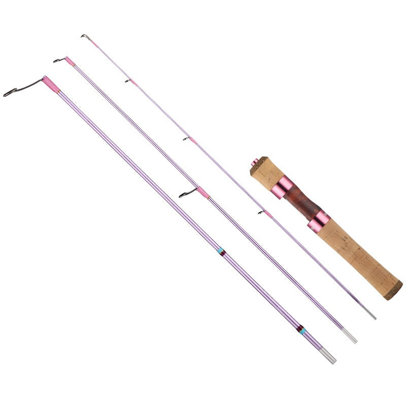 Full Fuji O-Ring 4-Section Micro Lure Rod XUL Ultra Soft Casting Rod Horse Mouth Fiberglass Rod 1.43m Falling Cherry