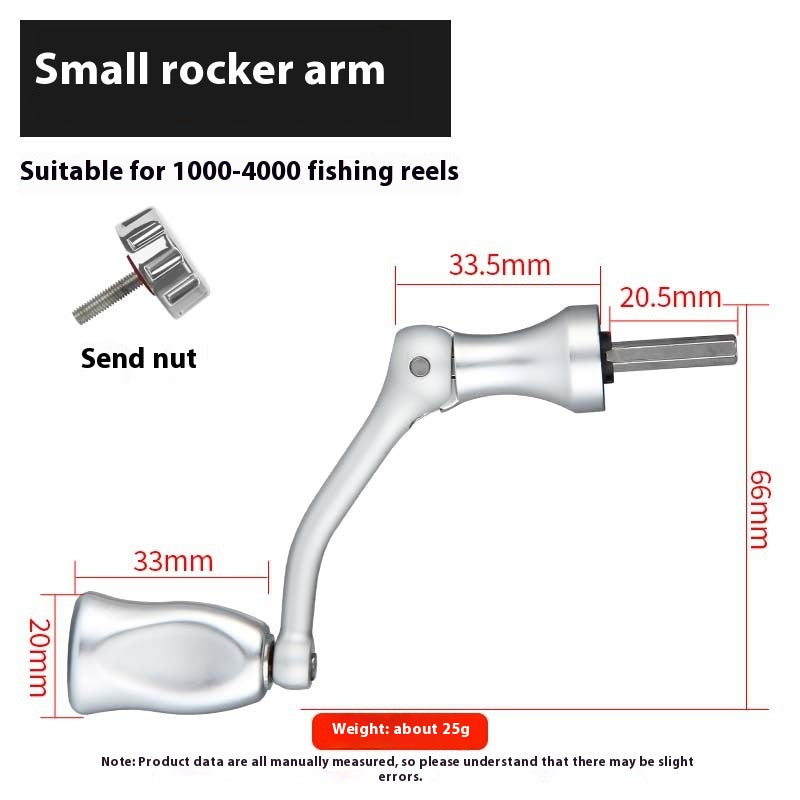 Wholesale Spinning Wheel Metal Crank Arm Metal Spherical Modified Crank Fishing Wheel Single Double Crank Accessories Grip Ball