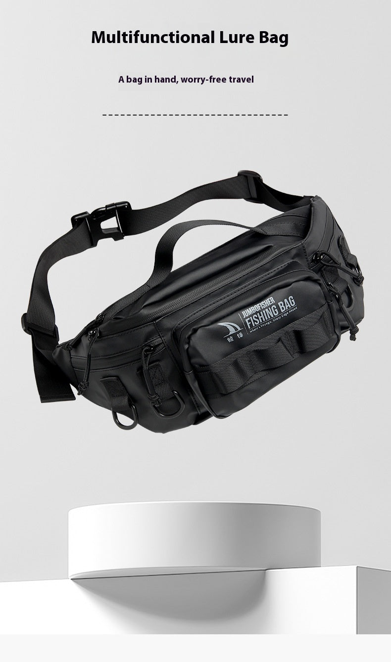 Waterproof Lure Waist Bag Wholesale Multifunctional Outdoor Fishing Bag Shoulder Bag Large Capacity Single Shoulder Crossbody Lure Bag