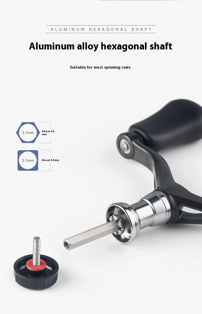 Carbon Spinning Wheel Single Handle Only 32g Four-Corner Double Handle 1000-4000 Model Universal Hexagonal Handle