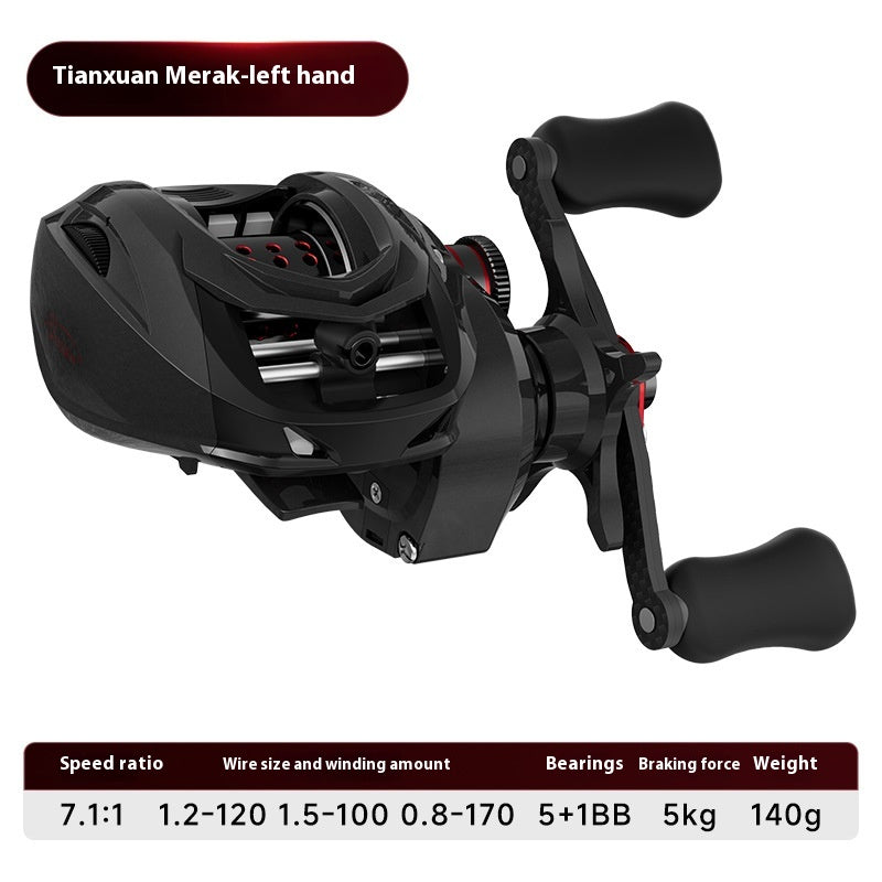 Tianxuan Lure Water Drop Reel Wholesale 5+1BB Carbon Fishing Reel Only 140g Micro Reel Horse Mouth Reel 7.1:1 Fishing Reel
