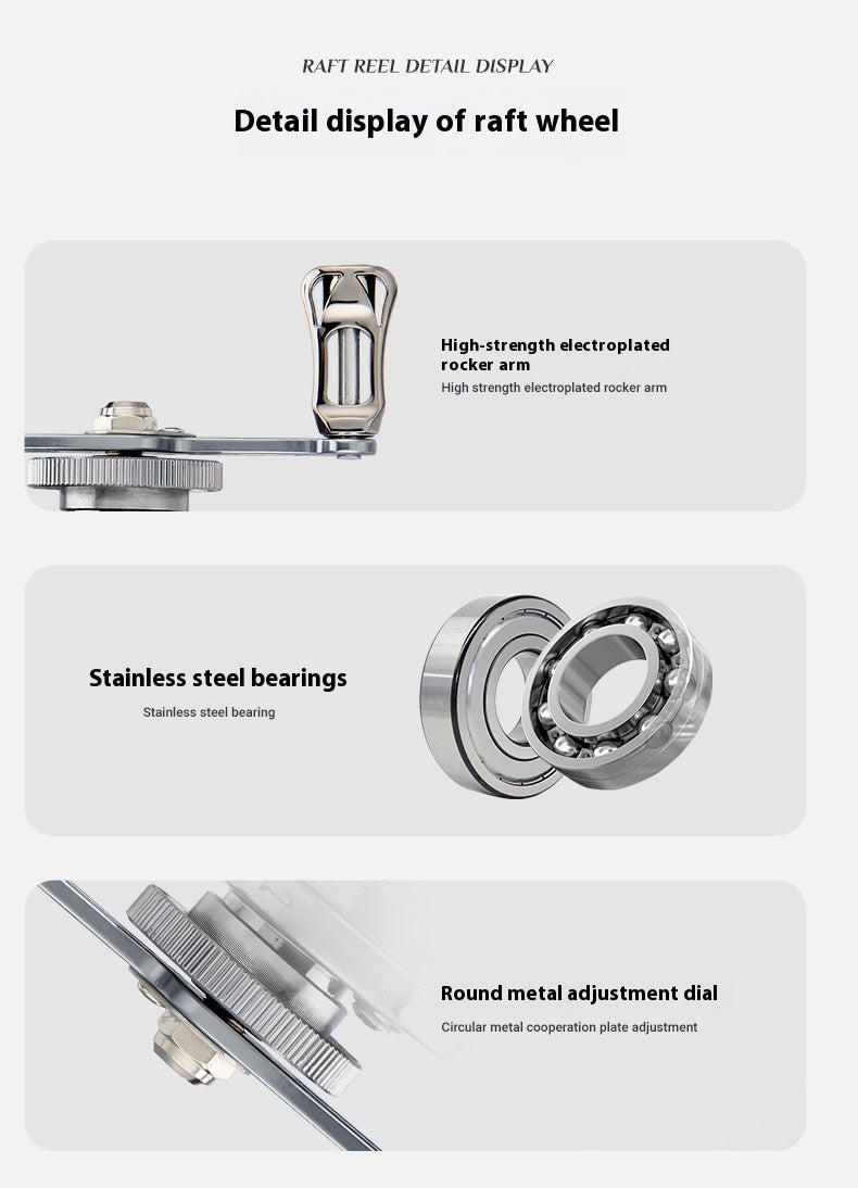 Ice Fishing Reel Winter Fishing Reel Raft Fishing Reel Double Arm High Leg Fishing Reel Point Release Line Raft Reel Front Fishing Reel