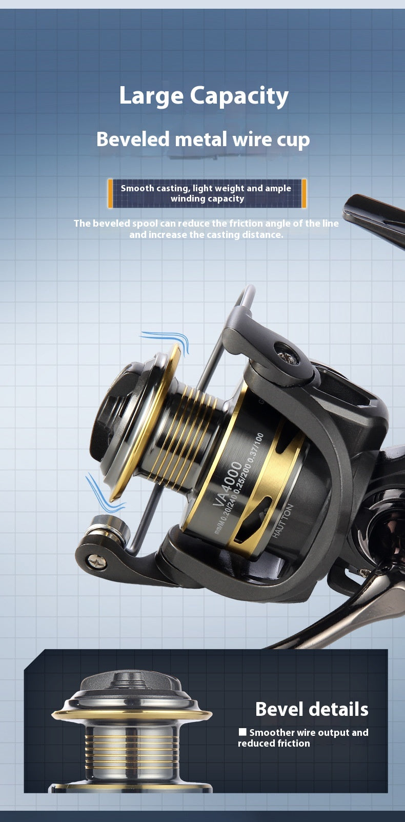 Gap-Free Lure Spinning Reel Wholesale Long Casting Universal Fishing Reel Casting Rod Sea Rod Fishing Reel Smooth Fishing Line Reel