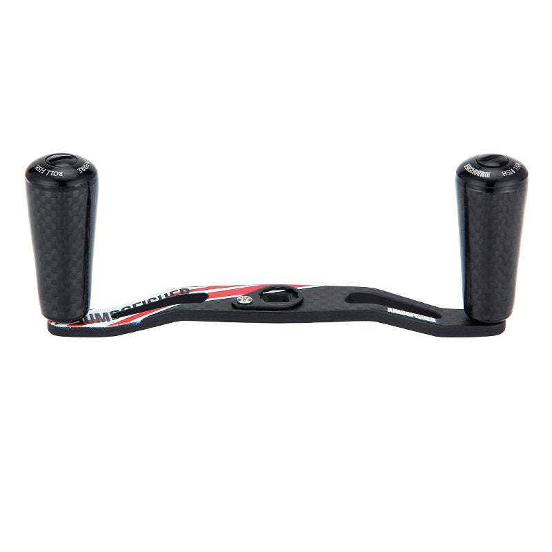 Jingfeng Carbon Water Drop Wheel Crank Arm Only 30g with Carbon Grip Ball, Modifiable DIY Accessories Fishing Wheel Crank Arm with Bearing