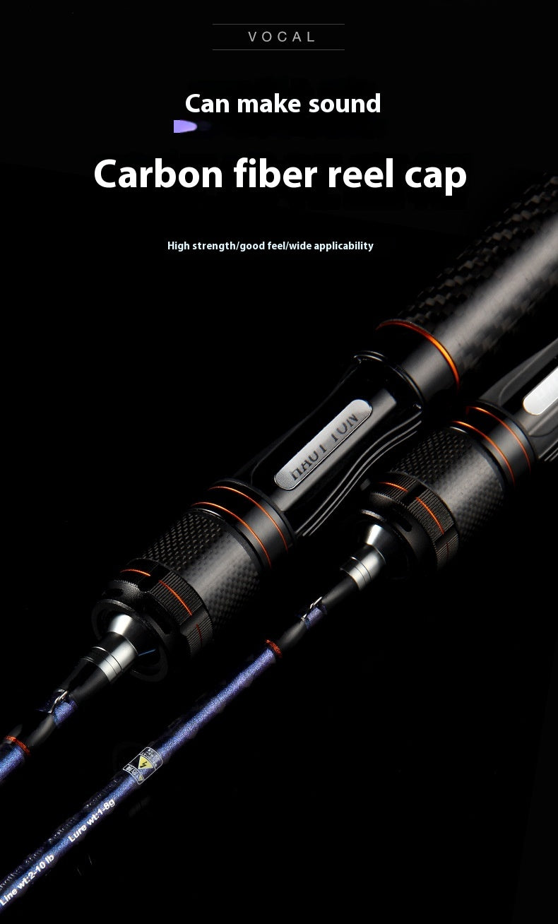 Full Fuji O-Ring Lure Rod Full Carbon Handle UL Adjustable Micro Bait Fishing Rod Sound Wheel Seat Cap Fishing Rod