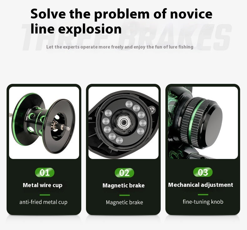 Anti-Explosion Line Water Drop Reel Wholesale Metal Lure Reel Long Casting Fishing Reel Lei Qiang Black Fishing Reel Sea Fishing Reel