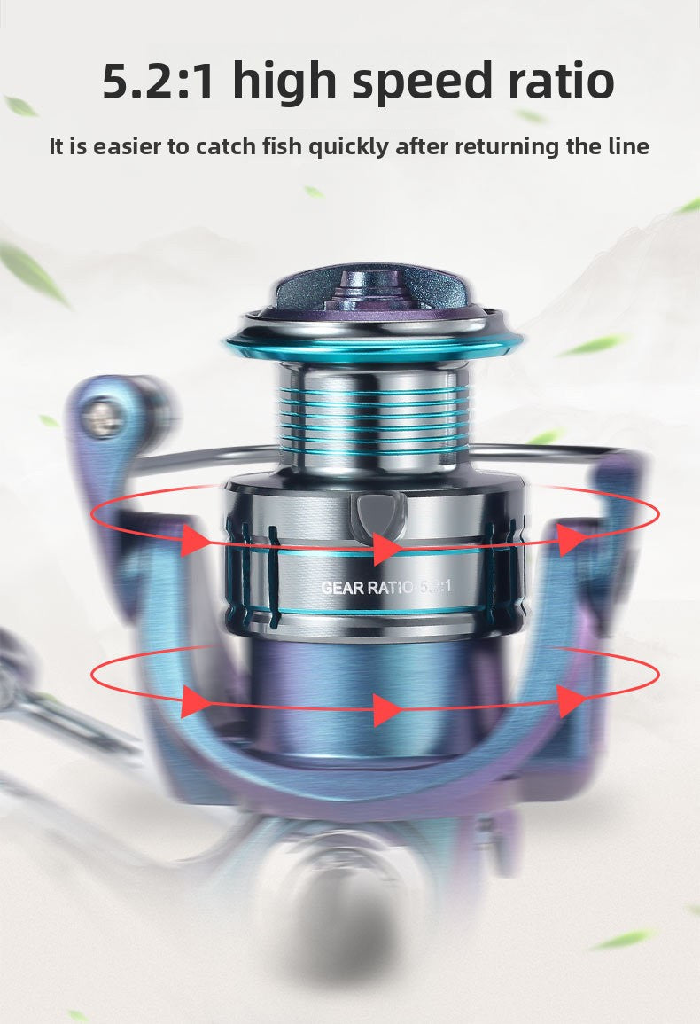 Metal Spinning Reel 3+1 Gapless Fishing Reel Wholesale Colorful Lure Casting Reel Sea Fishing Reel Fishing Line Reel