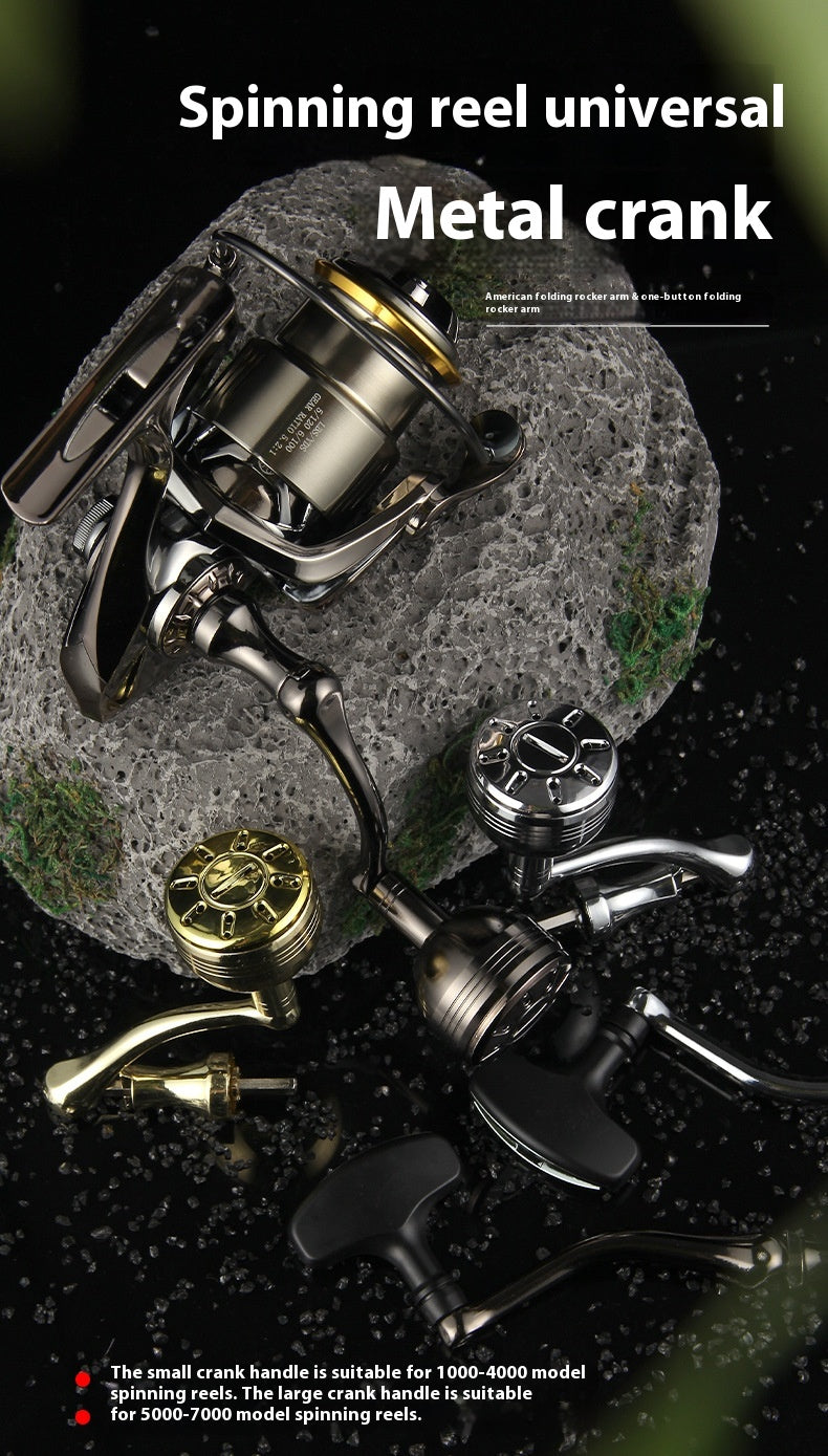 Wholesale Spinning Wheel Metal Crank Arm Metal Spherical Modified Crank Fishing Wheel Single Double Crank Accessories Grip Ball