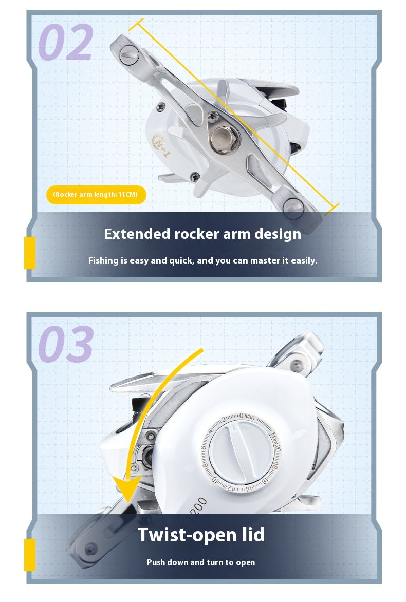 2025 New Model Small White Wheel Micro Lure Wheel Water Drop Wheel 7.2:1 Gear Ratio Fishing Wheel Hot-Selling Fishing Wheel ET