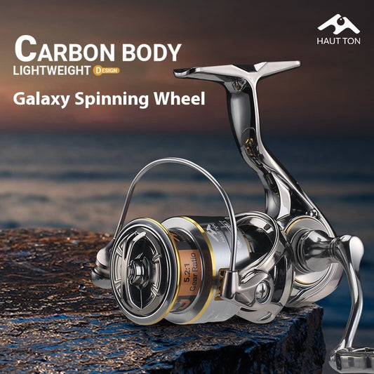 Micro Spinning Wheel Carbon Body Only 165g Long Casting Lure Fishing Reel 6+1 Bearing Screw-in Fishing Reel