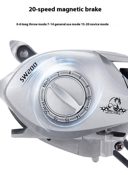 Anti-Explosion Line Sub Water Drop Wheel 7.2:1 High Speed Ratio Black Thunder Strong Fishing Wheel Long Casting Sea Rod Wheel Fish Wheel SW