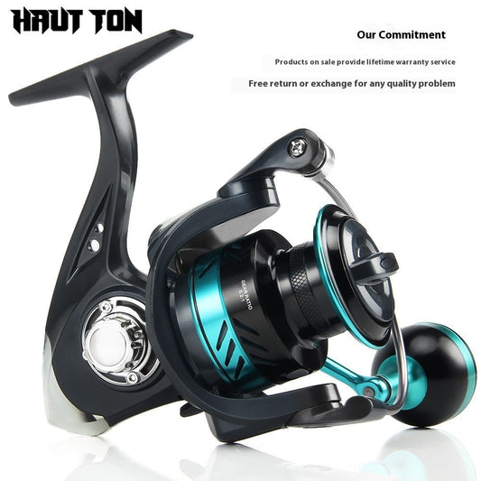 Spinning Wheel Wholesale Full Metal Blackened Fishing Wheel Lure Wheel Micro Fishing Wheel Sea Rod Wheel Big Fish Wheel DK