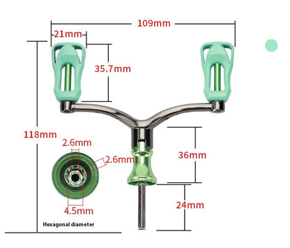Wholesale Spinning Wheel Metal Crank Arm Metal Spherical Modified Crank Fishing Wheel Single Double Crank Accessories Grip Ball