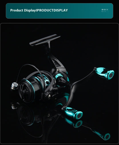 Gap-Free Long Casting Lure Spinning Reel Double Handle Squid Reel Micro Fishing Reel 5.2:1 Casting Reel Fishing Reel