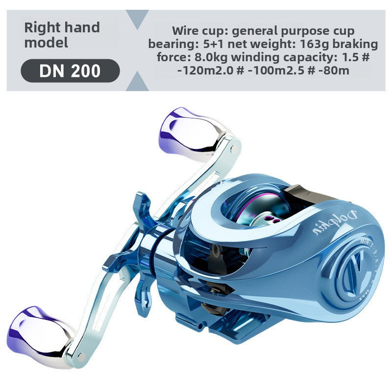 Custom Lure Baitcasting Reel Long Casting Anti-Explosion Line Fishing Reel with Drag Alarm Metal Master