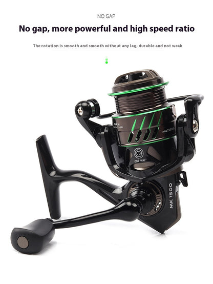 Gap-Free Micro-Object Spinning Wheel Lure Slant Mouth Shallow Line Cup Spinning Wheel Long Casting Fishing Reel Horse Mouth Fishing Reel MK