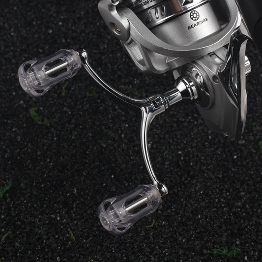 Spinning Wheel Metal Double Crank Arm Fishing Wheel CNC Crank Handle DIY Modified Grip Compatible with 1000-4000 Models