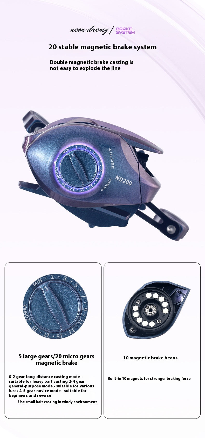 Lure Baitcasting Reel Wholesale Temu Cross-Border Universal Line Cup Fishing Reel Sea Rod Reel Black Colorful Fishing Reel ND