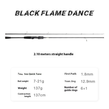 M Tuning Lure Rod Wholesale MH Hardness Lei Qiang Rod Black Rod UL Micro Object Horse Mouth Fishing Rod Long Casting Fishing Rod