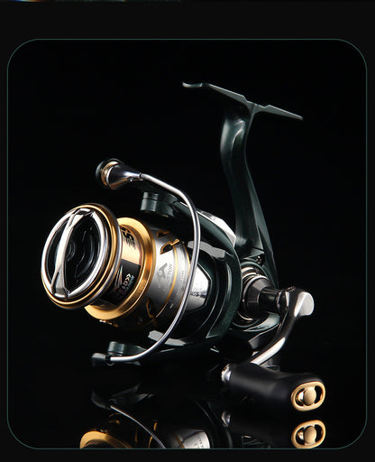 2025 New Micro Fishing Reel Lure Casting Spinning Reel 4+1 Bearings 5.2:1 Horse Mouth White Strip Fish Reel