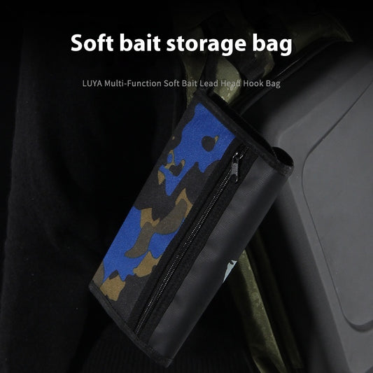 Soft Bait T-Tail Storage Bag Soft Worm Curved Tail Storage Bag Sealed Waterproof Large Capacity Fake Bait Includes Ziplock Bag