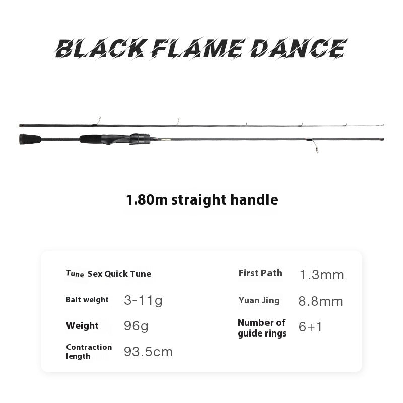M Tuning Lure Rod Wholesale MH Hardness Lei Qiang Rod Black Rod UL Micro Object Horse Mouth Fishing Rod Long Casting Fishing Rod