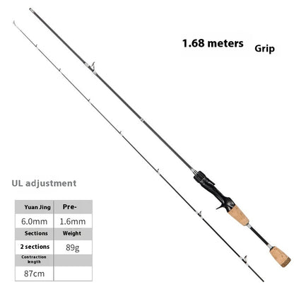 Carbon Cork UL Lure Rod 1.35m Micro Rod for Snakehead and Whitebait Fishing Rod Wholesale