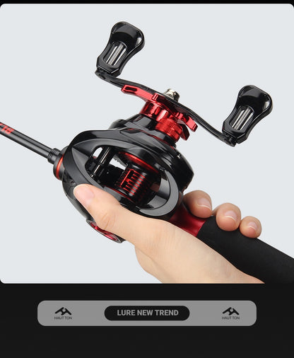 Lure Rod Full Set 1.68m Fishing Rod Set with Baitcasting Reel Gun Handle Fishing Rod Straight Handle UL Micro Rod Horse Mouth Rod