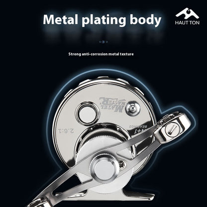 Micro Lead Raft Wheel Front Casting Wheel Bridge Raft Boat Raft Wheel Ice Fishing Wheel One-Key Magnetic Brake Slow-Descent Raft Fishing Wheel