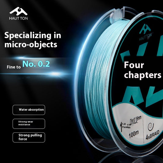 Lure Long Casting 4 Strands PE Line Micro Fishing Line 0.2 Line Dyneema Braided Fishing Line Main Fishing Line