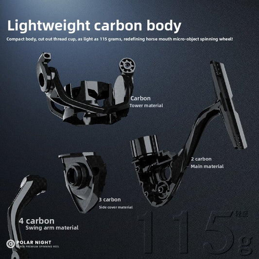 Jiye Carbon Spinning Reel Micro Lure Fishing Reel for Mouthfish and Whitebait 115g Long Casting Sea Rod Reel Sea Fishing Reel Wholesale