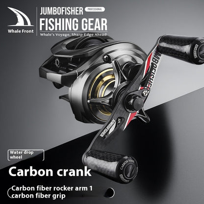 Jingfeng Carbon Water Drop Wheel Crank Arm Only 30g with Carbon Grip Ball, Modifiable DIY Accessories Fishing Wheel Crank Arm with Bearing