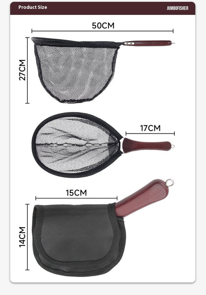 Micro Lure Foldable Landing Net Portable Stream Landing Net Fly Fishing Mini Small Fishing Net Pocket Retractable Only 23cm