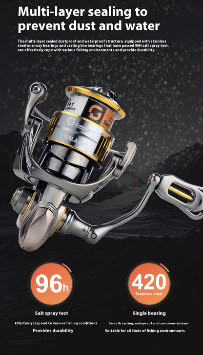 Micro Spinning Wheel Carbon Body Only 165g Long Casting Lure Fishing Reel 6+1 Bearing Screw-in Fishing Reel